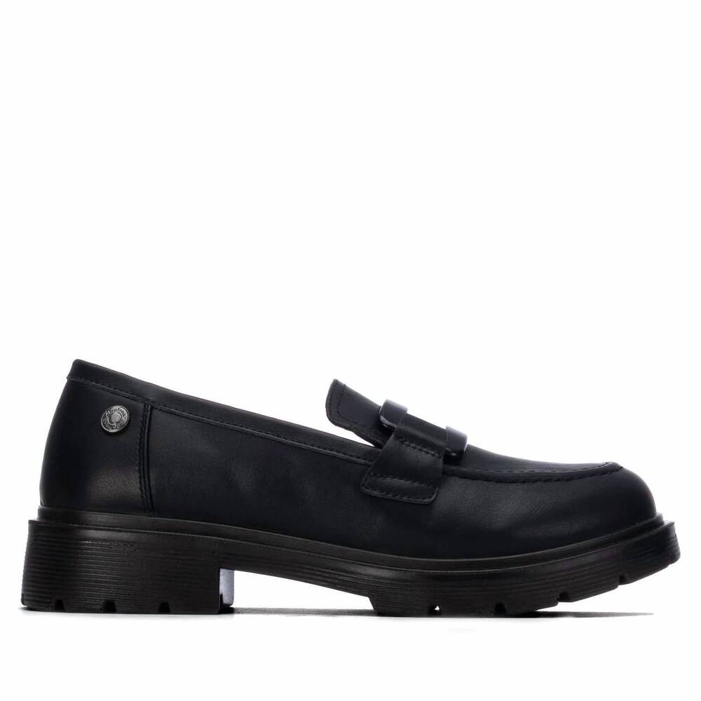 NEW REFRESH women's casual moccasins loafer in black
